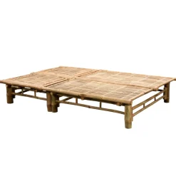 MAISON EXCLUSIVE - Chaise longue pour 2 personnes avec coussins bambou