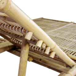 MAISON EXCLUSIVE - Chaise longue pour 2 personnes avec coussins bambou