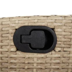 MAISON EXCLUSIVE - Chaise inclinable de jardin et repose-pied mélange beige rotin