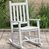 MAISON EXCLUSIVE - Chaise à bascule enfants blanc bois de peuplier massif