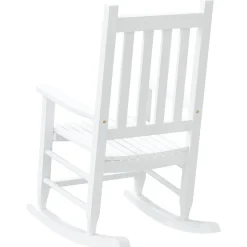 MAISON EXCLUSIVE - Chaise à bascule enfants blanc bois de peuplier massif