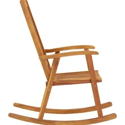 MAISON EXCLUSIVE - Chaise à bascule avec coussins bois d'acacia massif