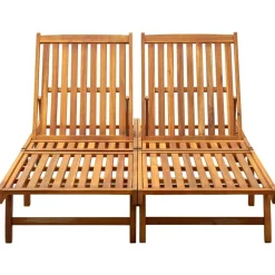 MAISON EXCLUSIVE - Chaise longue 2 places bois d'acacia massif