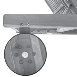 MAISON EXCLUSIVE - Chaise longue de jardin 2 places avec coussin gris acacia