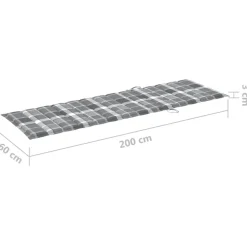 MAISON EXCLUSIVE - Chaise longue de jardin 2 places avec coussin gris acacia