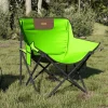 MAISON EXCLUSIVE - Chaise de camping avec poche pliable lot de 2 vert