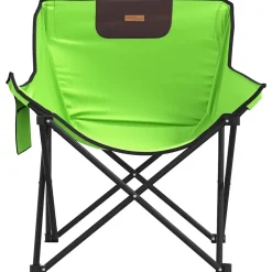 MAISON EXCLUSIVE - Chaise de camping avec poche pliable lot de 2 vert