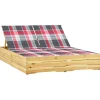 MAISON EXCLUSIVE - Chaise longue double avec coussins bois de pin imprégné
