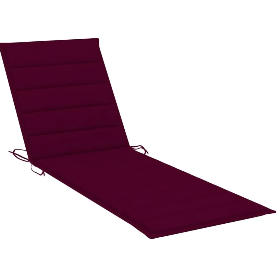 MAISON EXCLUSIVE - Chaise longue double et coussins bordeaux bois de pin imprégné
