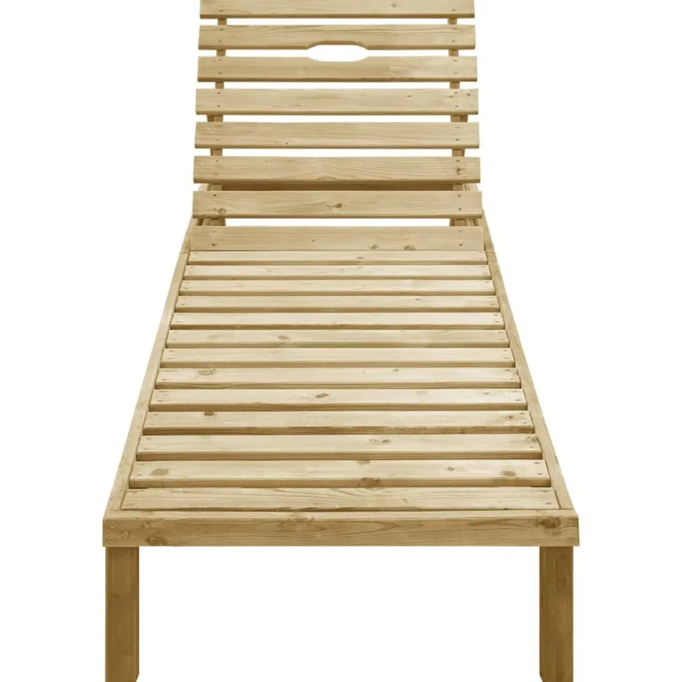 MAISON EXCLUSIVE - Chaise longue avec coussin bordeaux bois de pin imprégné