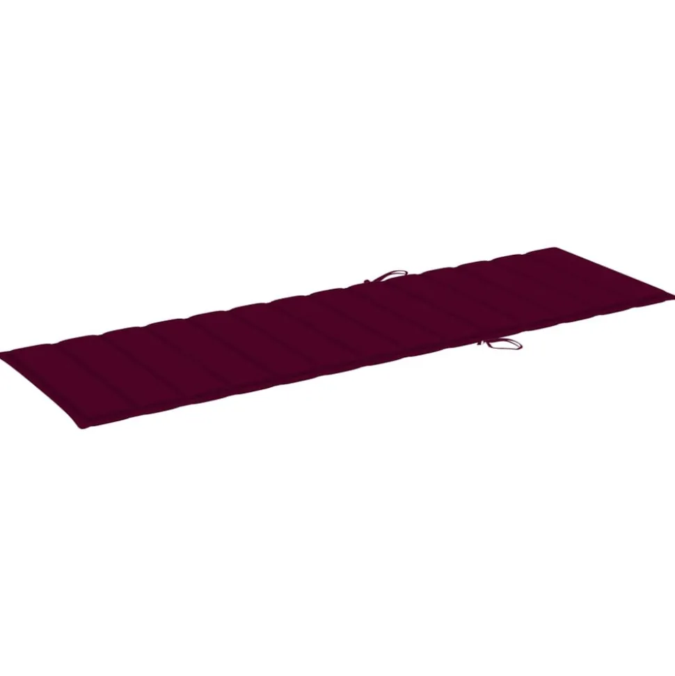 MAISON EXCLUSIVE - Chaise longue avec coussin bordeaux bois de pin imprégné