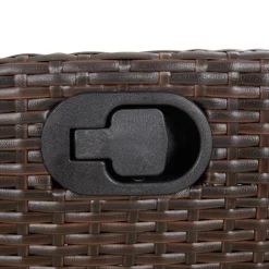 MAISON EXCLUSIVE - Chaise inclinable de jardin repose-pied marron résine tressée