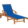 MAISON EXCLUSIVE - Chaise longue de jardin avec coussin bois d'acacia solide