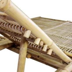 MAISON EXCLUSIVE - Chaise longue pour 2 personnes avec coussins bambou