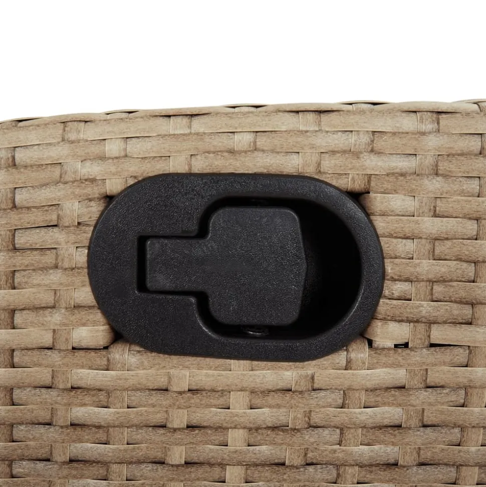 MAISON EXCLUSIVE - Chaise inclinable de jardin et repose-pied beige résine tressée