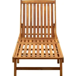 MAISON EXCLUSIVE - Chaise longue de jardin avec coussin bois d'acacia solide