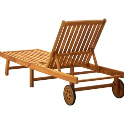 MAISON EXCLUSIVE - Chaise longue de jardin avec coussin bois d'acacia solide