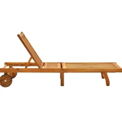 MAISON EXCLUSIVE - Chaise longue de jardin avec coussin bois d'acacia solide