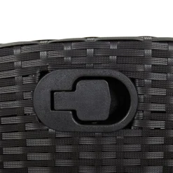 MAISON EXCLUSIVE - Chaise inclinable de jardin avec coussins noir résine tressée