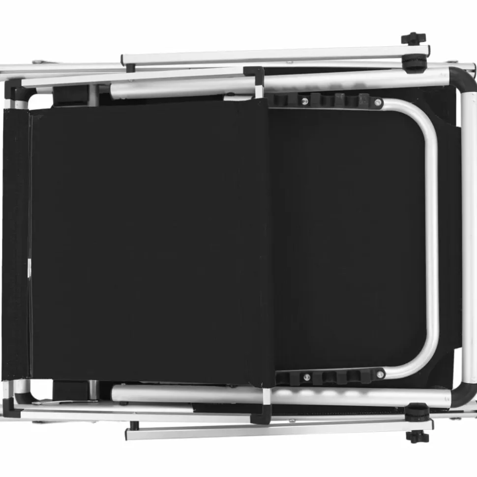 MAISON EXCLUSIVE - Chaises longues pliables et toit lot de 2 aluminium textilène