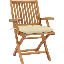 MAISON EXCLUSIVE - Chaises pliables de jardin avec coussins lot de 8 teck solide