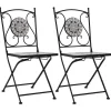 MAISON EXCLUSIVE - Chaises de bistrot mosaïque 2 pcs gris