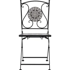 MAISON EXCLUSIVE - Chaises de bistrot mosaïque 2 pcs gris