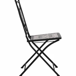 MAISON EXCLUSIVE - Chaises de bistrot mosaïque 2 pcs gris