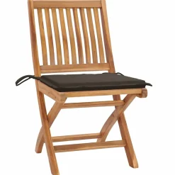 MAISON EXCLUSIVE - Chaises pliables de jardin avec coussins lot de 6 bois de teck