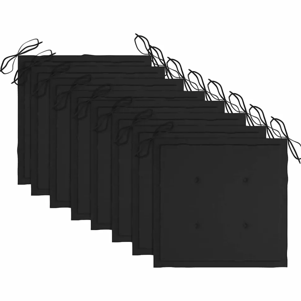 MAISON EXCLUSIVE - Chaises pliables de jardin avec coussins lot de 8 teck solide