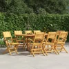 MAISON EXCLUSIVE - Chaises de jardin pliantes lot de 8 55x61x90cm bois massif teck