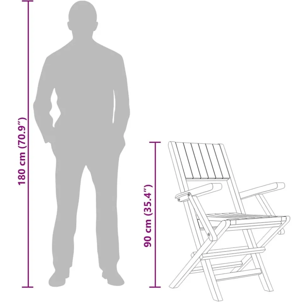 MAISON EXCLUSIVE - Chaises de jardin pliantes lot de 8 55x61x90cm bois massif teck