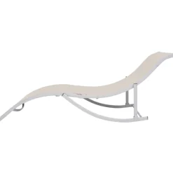 MAISON EXCLUSIVE - Chaises longues pliables lot de 2 crème textilène