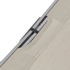 MAISON EXCLUSIVE - Chaises longues pliables lot de 2 crème textilène