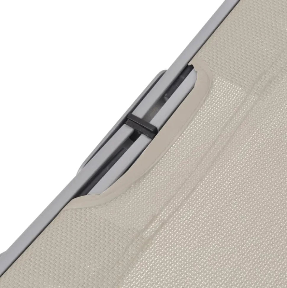 MAISON EXCLUSIVE - Chaises longues pliables lot de 2 crème textilène