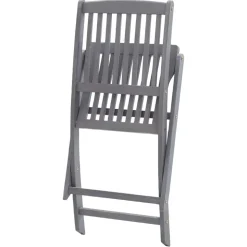 MAISON EXCLUSIVE - Chaises pliables d'extérieur lot de 8 et coussins bois d'acacia