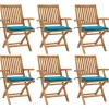 MAISON EXCLUSIVE - Chaises pliables de jardin avec coussins lot de 6 bois de teck