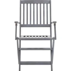 MAISON EXCLUSIVE - Chaises pliables d'extérieur lot de 6 et coussins bois d'acacia