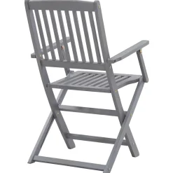 MAISON EXCLUSIVE - Chaises pliables d'extérieur lot de 6 et coussins bois d'acacia