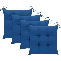 MAISON EXCLUSIVE - Chaises de jardin empilables avec coussins lot de 4 teck solide