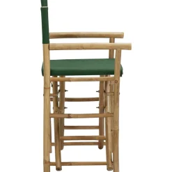 MAISON EXCLUSIVE - Chaises pliables de directeur lot de 2 vert bambou et tissu