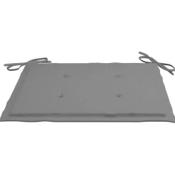 MAISON EXCLUSIVE - Chaises de jardin lot de 2 et coussins gris bois de teck massif