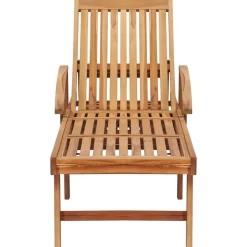 MAISON EXCLUSIVE - Chaises longues lot de 2 avec table bois de teck solide