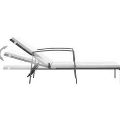 MAISON EXCLUSIVE - Chaises longues lot de 2 avec table résine tressée noir