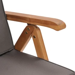 MAISON EXCLUSIVE - Chaises inclinables lot de 2 avec coussins teck solide gris