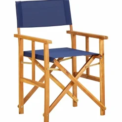MAISON EXCLUSIVE - Chaises de metteur en scène lot de 2 bois massif d'acacia bleu