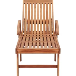 MAISON EXCLUSIVE - Chaises longues lot de 2 et coussin rouge bordeaux teck solide