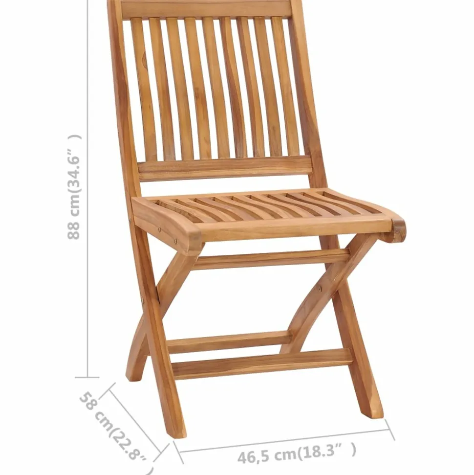 MAISON EXCLUSIVE - Chaises de jardin pliables lot de 2 bois de teck massif