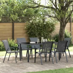 MAISON EXCLUSIVE - Chaises empilables de jardin lot de 6 gris tissu textilène