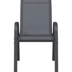 MAISON EXCLUSIVE - Chaises empilables de jardin lot de 6 gris tissu textilène